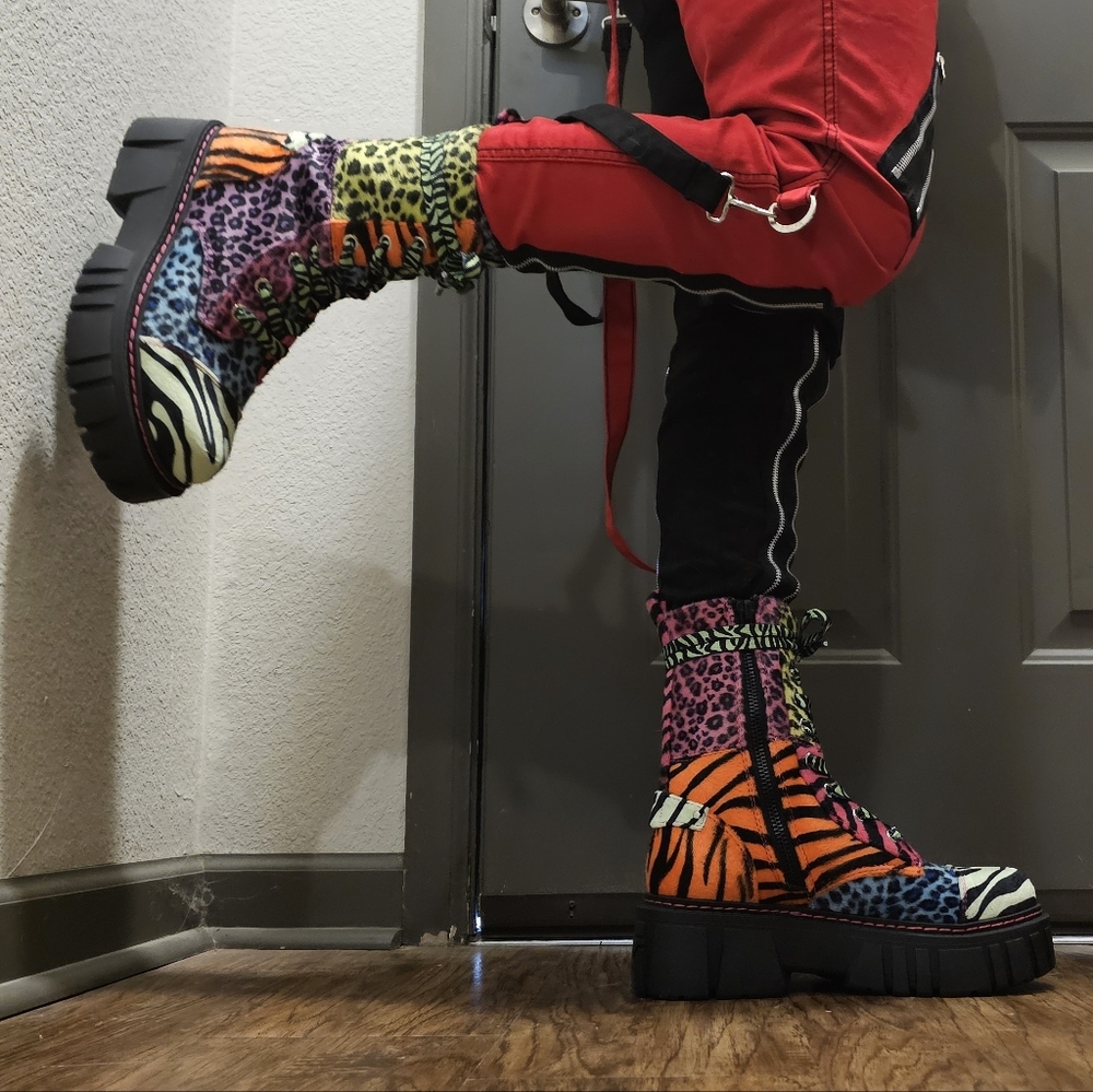 Current Mood x Dolls Kill Party Animal Combat Boots